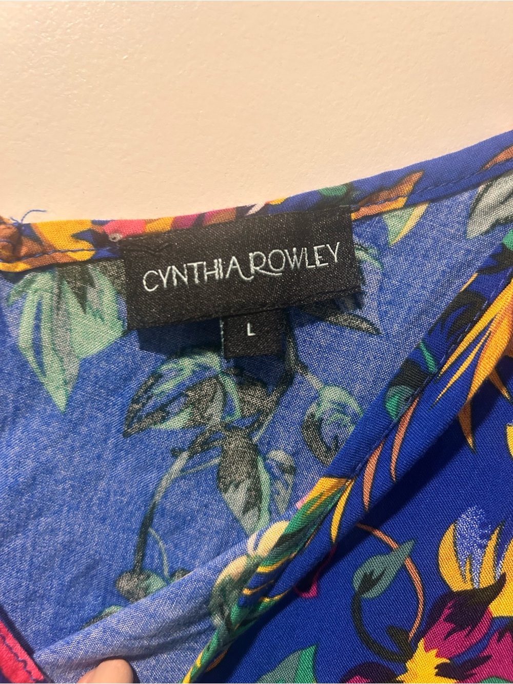 Floral Blue Matching Shirt/Shirt Large - Picture 3 of 4